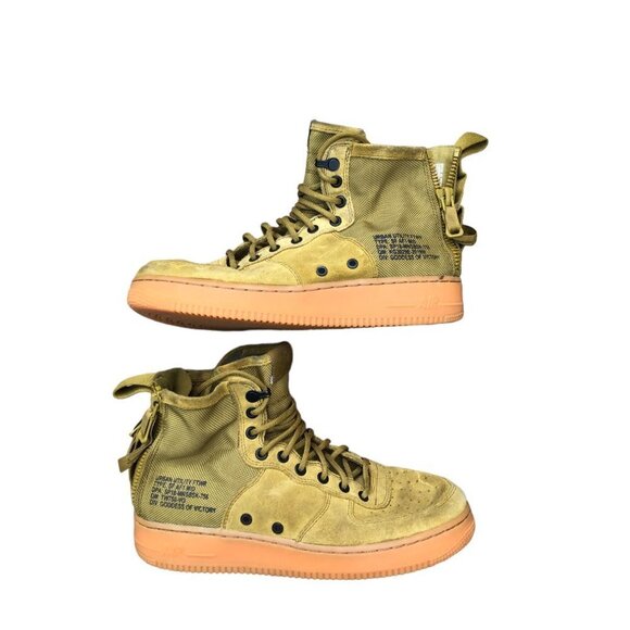 2017 Nike Air Force 1 SF Mid Desert Moss Size 8 - Picture 5 of 11
